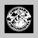 West Ham Antifascist - čierna zimná letecká bunda BOMBER s límcom, typ CWU z pevného materiálu s masívnym zipsom na zapínanie 100%nylón, čiastočne vodeodolná